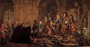 Louis XIV s Louis XIV. empfangt den Dogen von Genua in Versailles oil on canvas